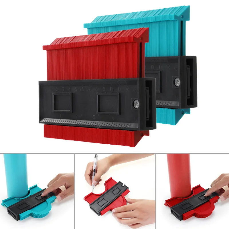 Contour Gauge 5inch Plastic Profile Copy Gauge Irregular Shaper Profile Ruler Gauge Duplicator Contour Gauge General Tools