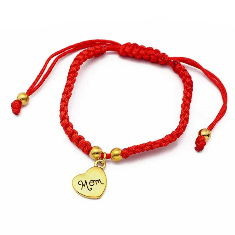На счастье Красная Нить Браслет Серебряный Золотой кулон для мамы браслеты из