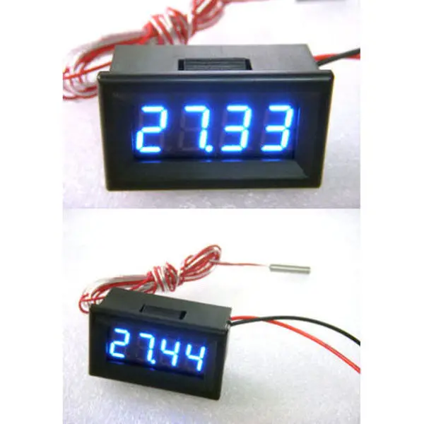 0 36 &quotLED-200C до + 450C цифровой термометр PT100 Температурный датчик 12В | Электронные
