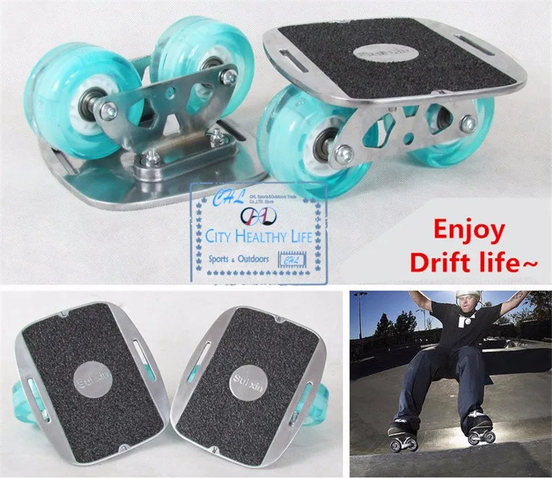 Экстремальный Driftboard с повязка на ногу для прыжка вниз падение дрейф доска, прочный эластичный PU сцепление колесо для Freeline плеер