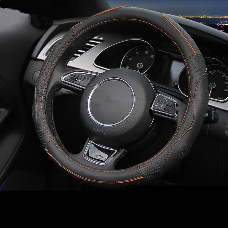 Высококачественный кожаный чехол рулевого колеса автомобиля летние