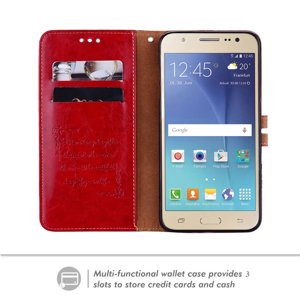 Case For Samsung Galaxy J7 2016 Leather Wallet Flip Cover Phone Holster J710 SM-J710F J710F | Мобильные телефоны и