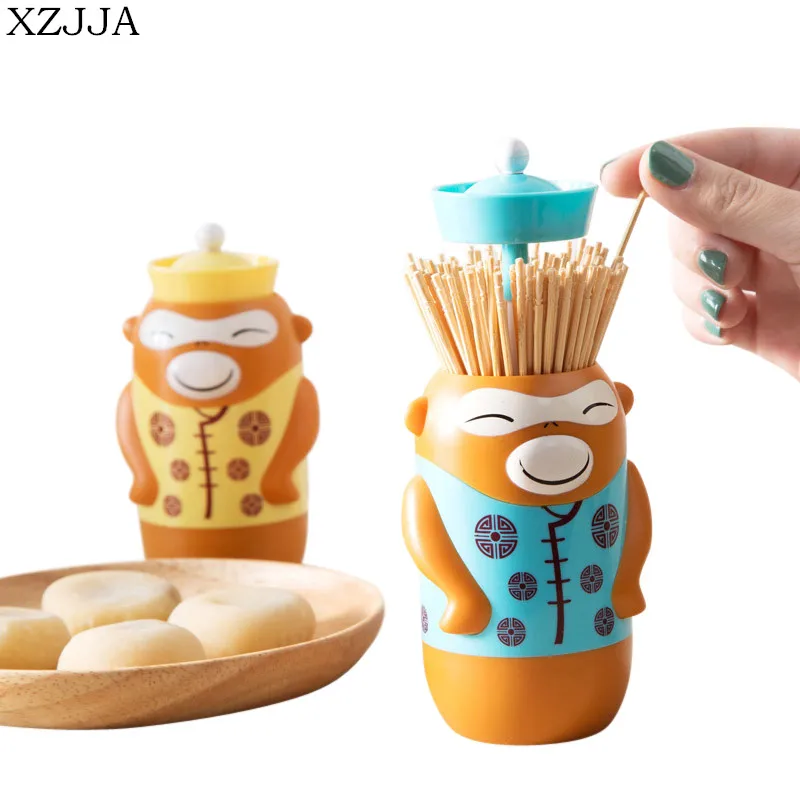 

Креативный мультяшный держатель зубочисток XZJJA в китайском стиле, домашний декор, коробка для хранения зубочисток автоматический