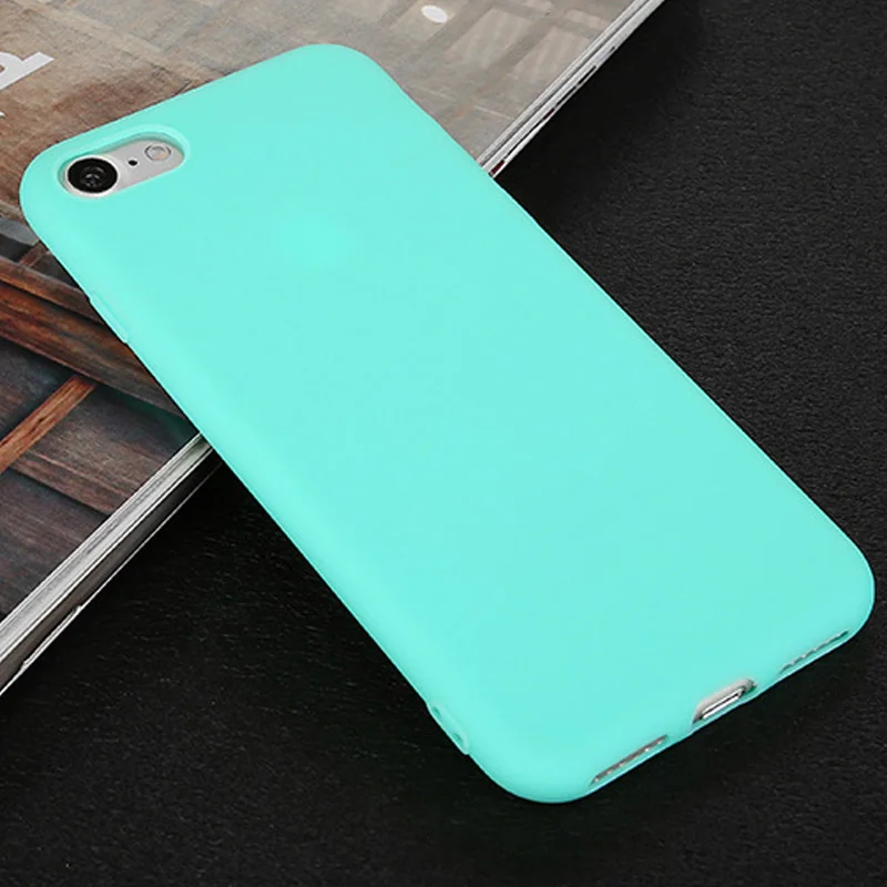 Wellzly Candy Color Luxury Back Matte Soft tpu For iphone 6 S 7 7Plus 6S 6Plus 8 8Plus Full Cover case for iPhone X B143 |