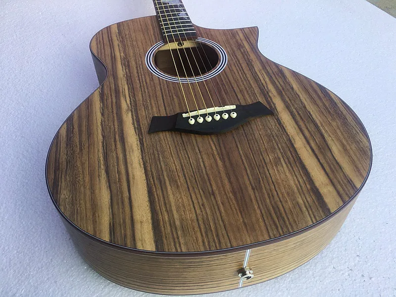 Хорошее качество Специальный стиль hickory деревянная электроакустическая гитара