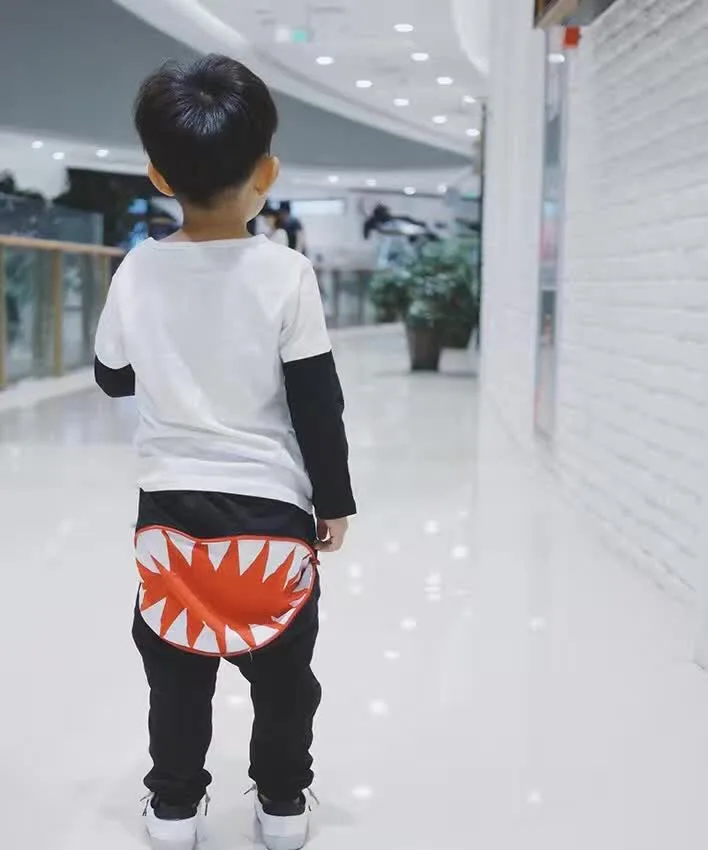 Ins * новые 2016 unisex детские мальчики девочки хлопок шаровары акула дизайн kids fashion