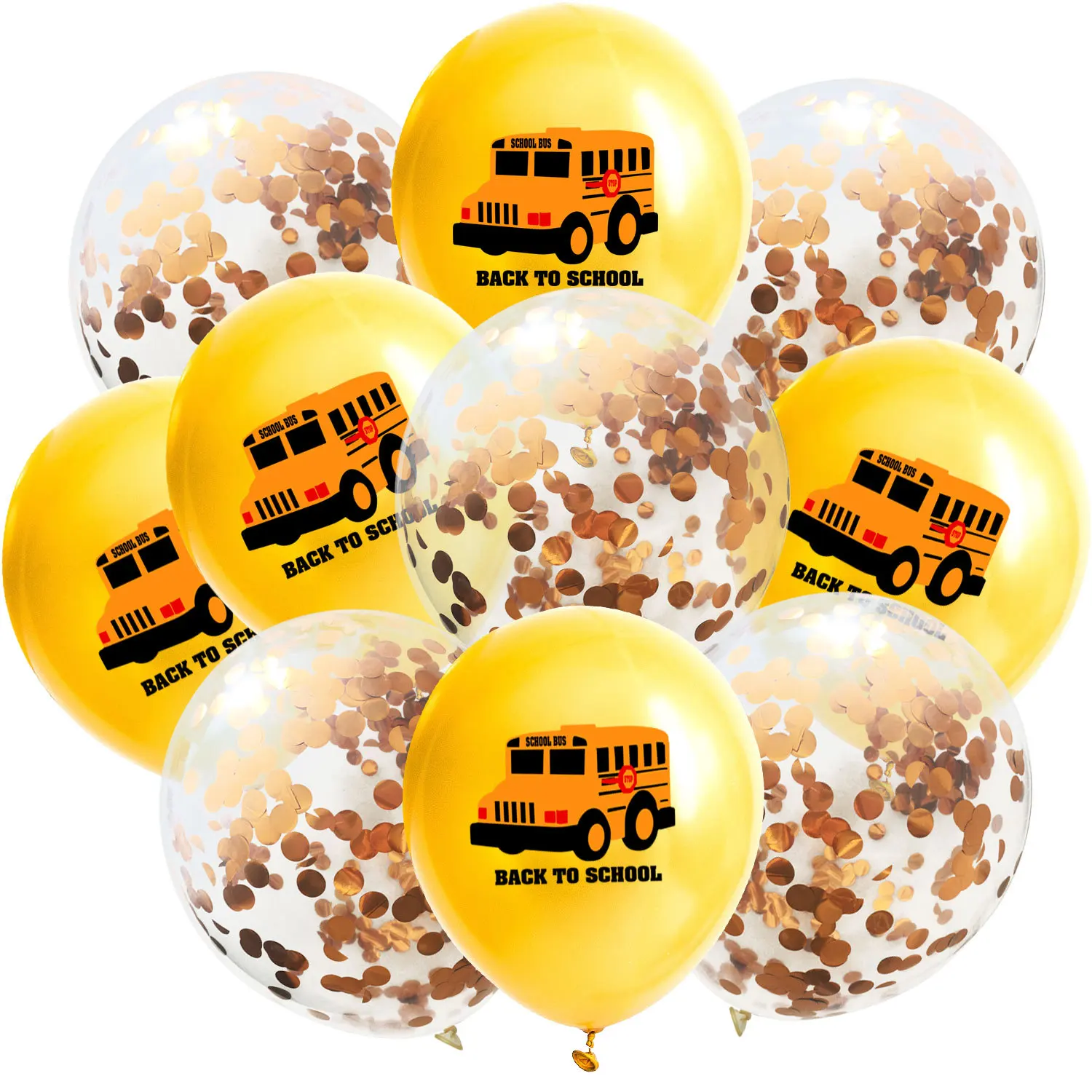 Воздушные шары в виде машины школьного автобуса скорой помощи конфетти 10