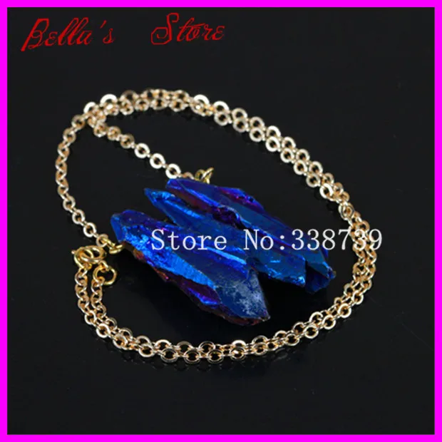 1 шт. ожерелье из титанового кварца с шипами|spike necklace|crystal point necklacenecklace chain |