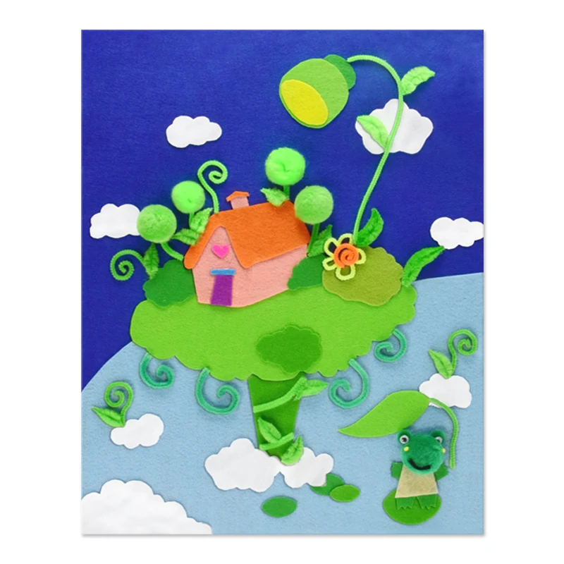 Craft Toys Handmade DIY Plane Puzzle Fabric 45x36CM Creative Non-woven Picture 3D Cartoon Sticker Crafts For kids | Игрушки и хобби