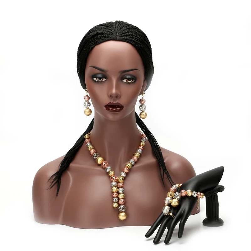 Gold White Rose Color ball Women Gift Ethiopian Jewelry Set Fashion African Beaded Eritrea/Nigerian/Arab/Habesha | Украшения и