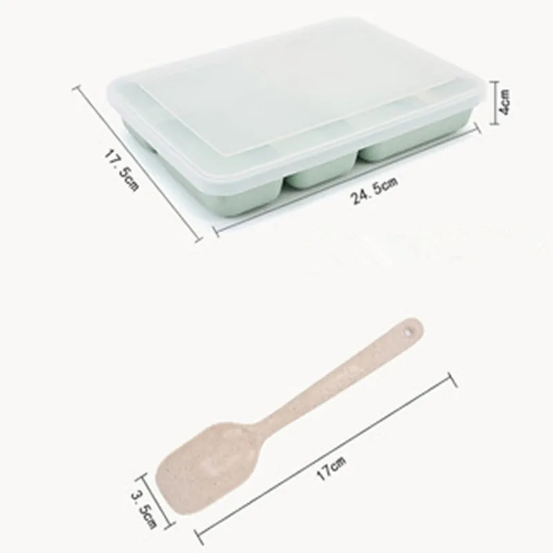 Ланч бокс Пшеничная солома 4 сетки Bento box Портативный экологичный контейнер для