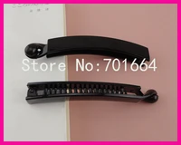 20pcs 9 8cm medium size black plain plastic banana clips hairgrips claws for holding ponytailsplastic hair clamps