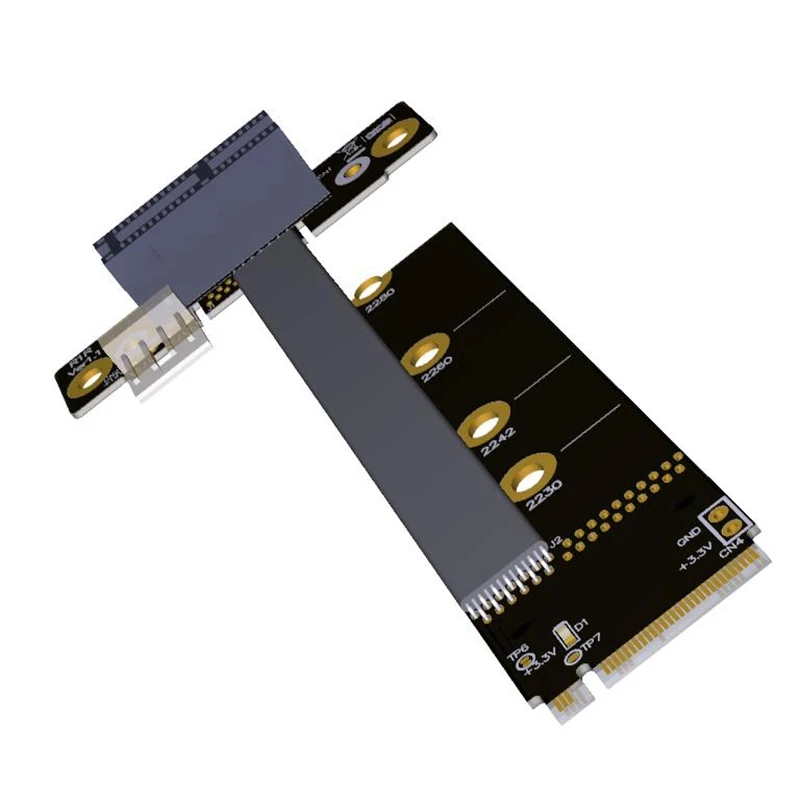 Кабель удлинитель для видеокарты M.2 NVMe на PCIe 1x 16x Riser X11050ti 1060ti 1080ti RX580 NVIDIA AMD A N Card Btc