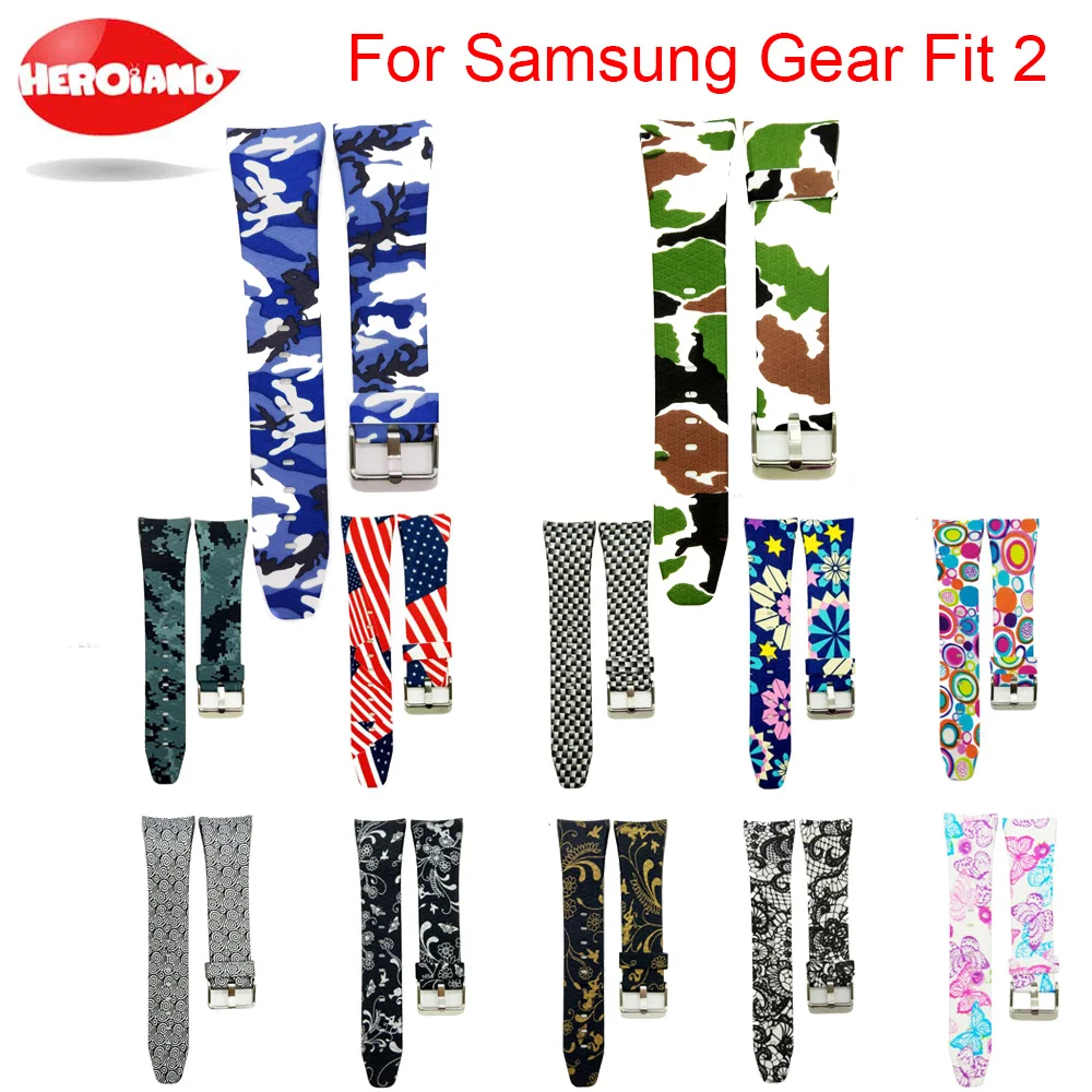 Спортивный силиконовый ремешок Ремешок для наручных часов Samsung Gear Fit 2 Fit2 SM R360
