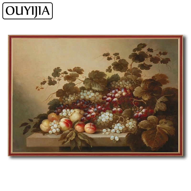 OUYIJIA персик фрукты 5D DIY картина маслом Декоративные алмазов винограда Вышивка