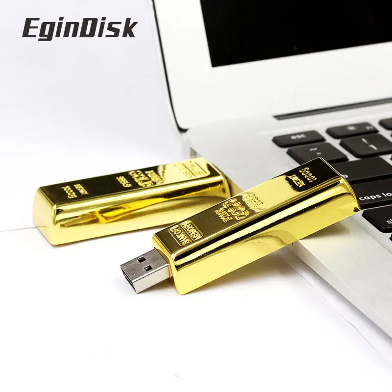 Креативный дизайн слиток флешки золотой usb флэш накопитель 8 Гб оперативной