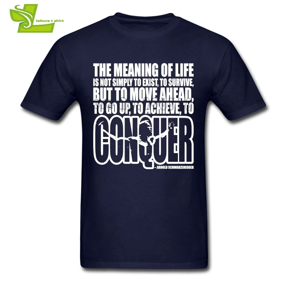 Арнольд Шварценеггер смысл жизни взрослая футболка Топы с принтом Мужские