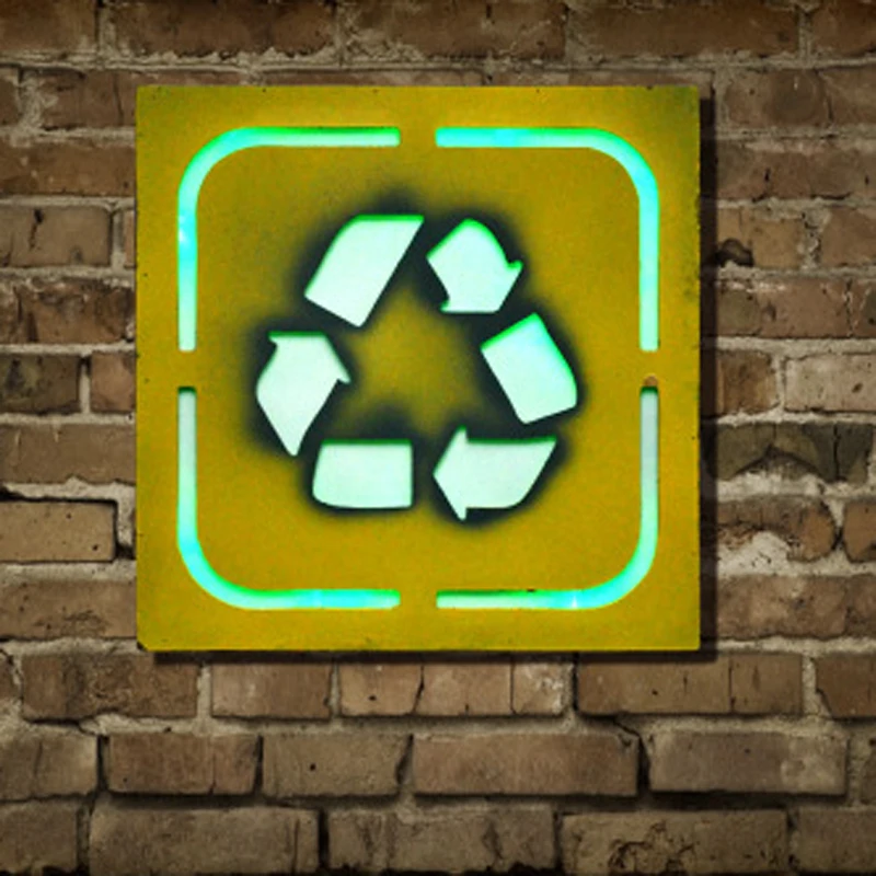 Recycling Декоративный ночник для кафе-бар настенный лайтбокс символ Америка Винтажный стиль светильник на батарейках освещение IY304128 - Испускаемый цвет: Recycling