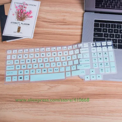 Силиконовая защита для клавиатуры ноутбука кожного покрова для hp двумя способами; женские 15 15-CE015DX 15-CE013DX 15-CE011DX CE018DX 15-CE019DX 15-CE051NR - Цвет: Gradual Skyblue