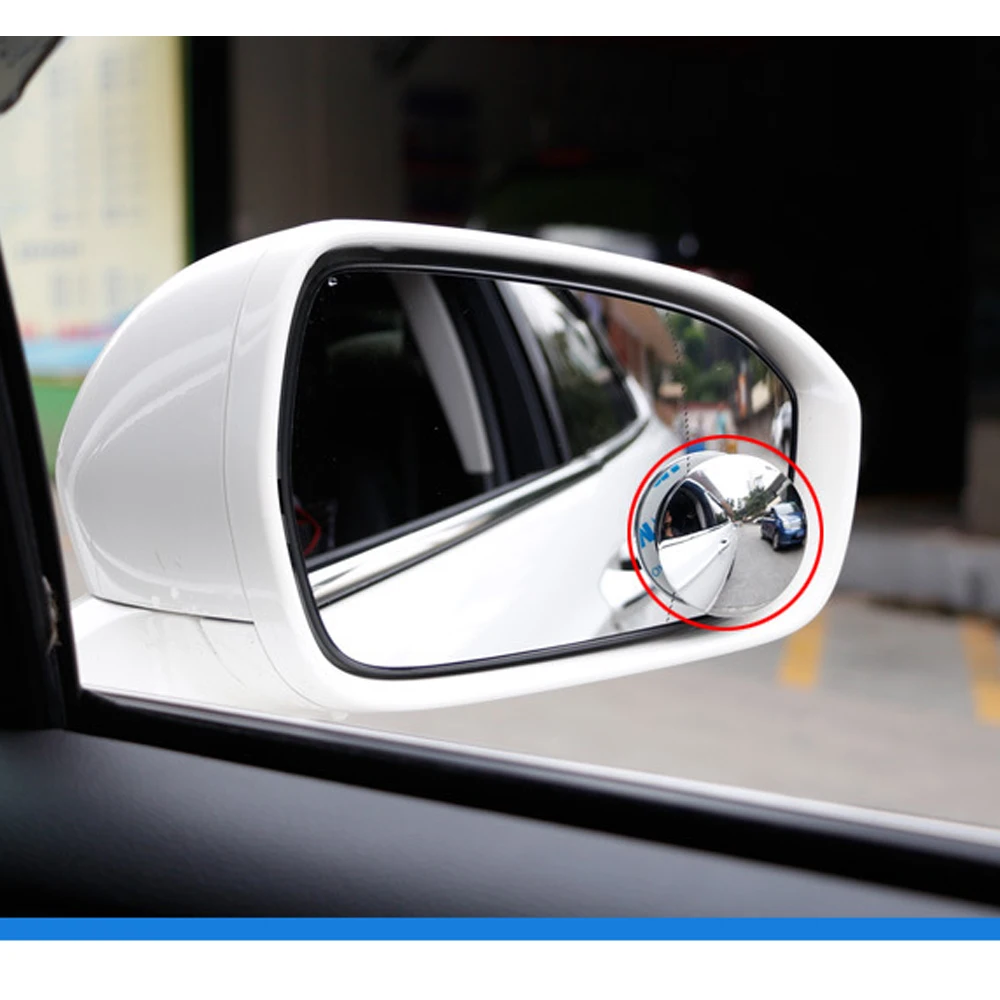 Mini Blind Spot mirror 360 Degree frameless Car ultrathin Wide Angle Round Convex Rear view for parking | Автомобили и мотоциклы