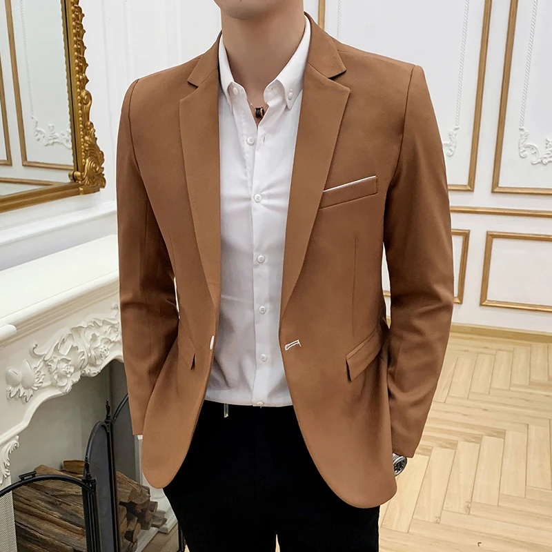 Чистый цвет высококачественный деловой мужской костюм повседневная одежда