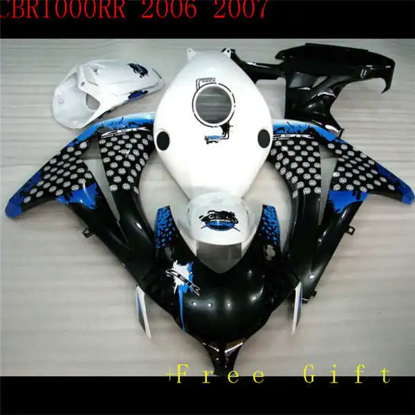 L36 Fairings для CBR1000RR 06 07 CBR1000 RR 2006 2007 Цвет: белый черный голубой из АБС пластика