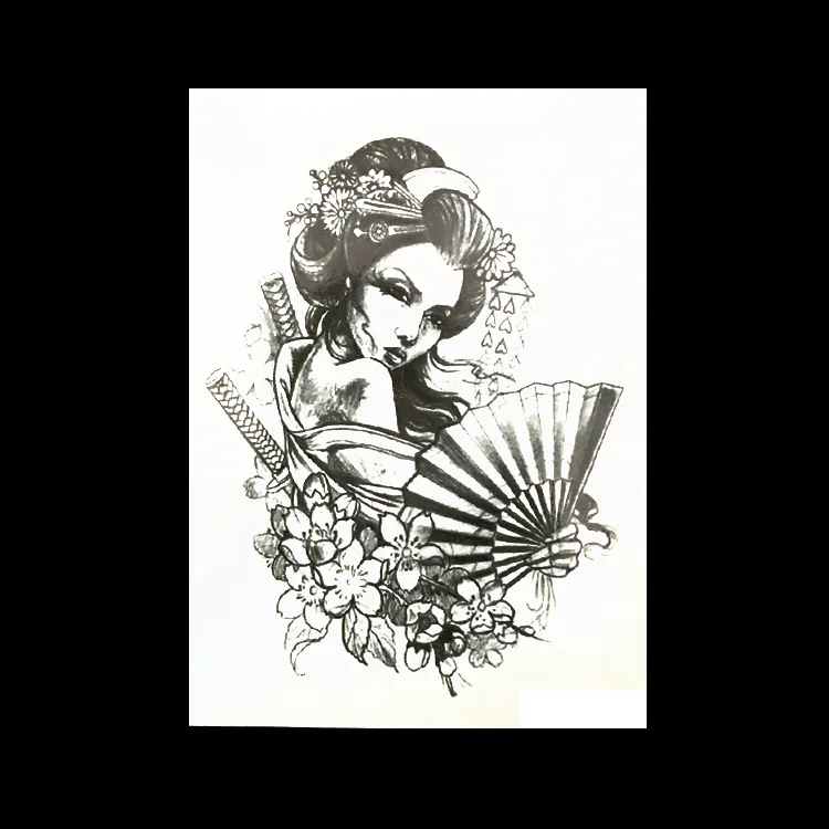 Новые HB Цветочные водонепроницаемые наклейки на руку наполовину нарисованные