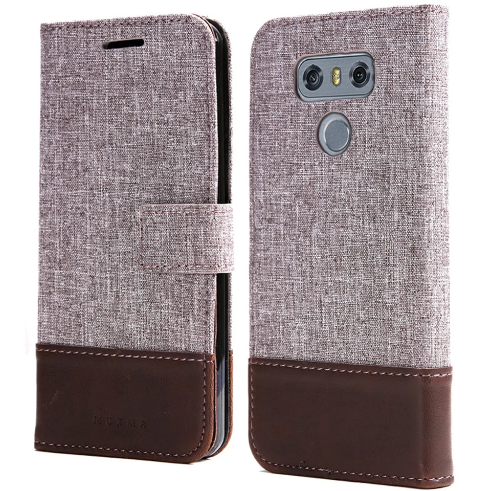 Роскошная джинсовая ткань + кожаный кошелек-книжка чехол для LG G5 G6 Q6 V20 V30 V35 V40 G8S ThinQ