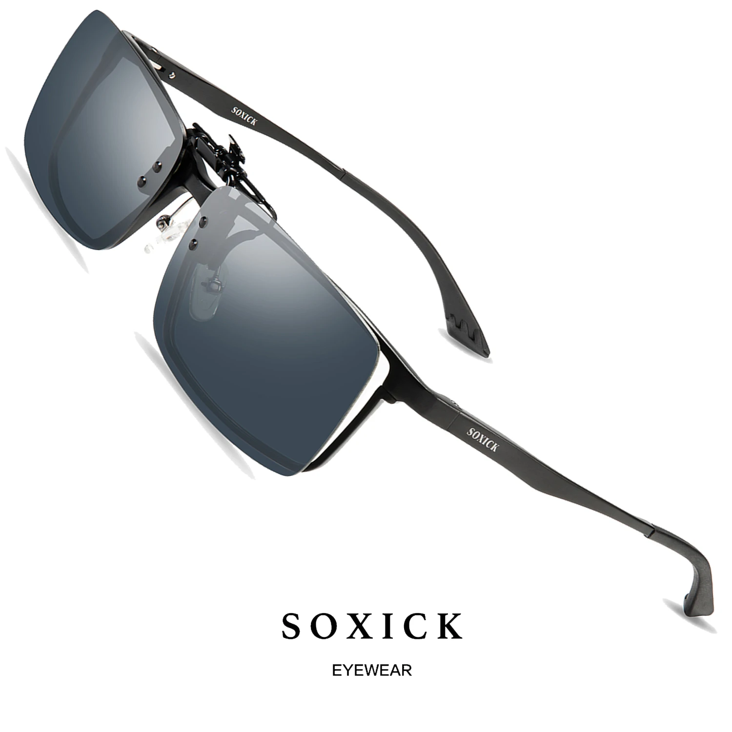 Soxick поляризационные солнцезащитные очки с металлическим зажимом для мужчин и женщин, ультра легкие спортивные поляризованные солнцезащитные очки