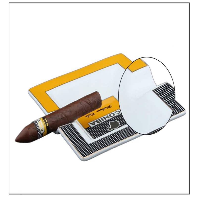 COHIBA керамическая пепельница для сигар квадратные гаджеты большой 2 Держатель