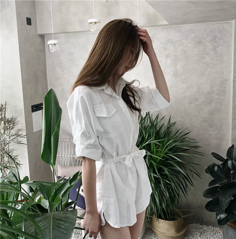 Свободный женский комбинезон в Корейском стиле с V образным вырезом и коротким