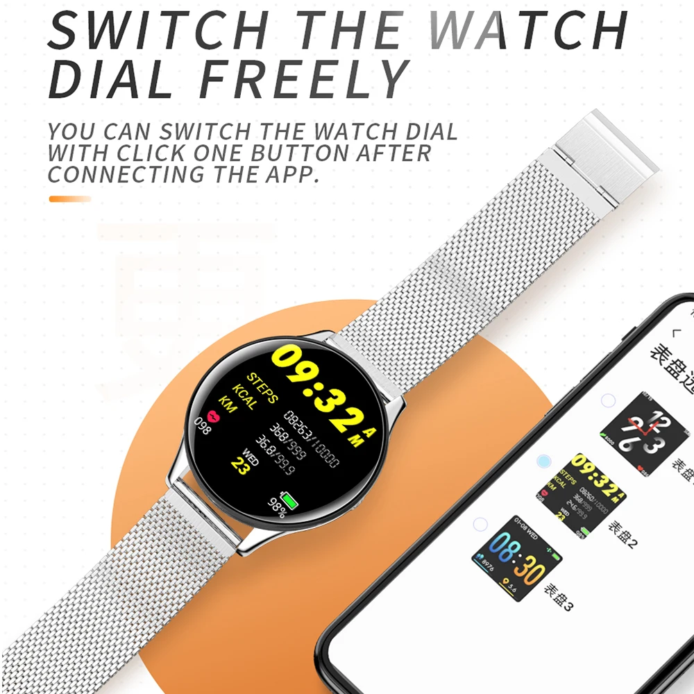 Смарт часы Timethinker SN58 OLED цветной экран умные для женщин модный фитнес трекер