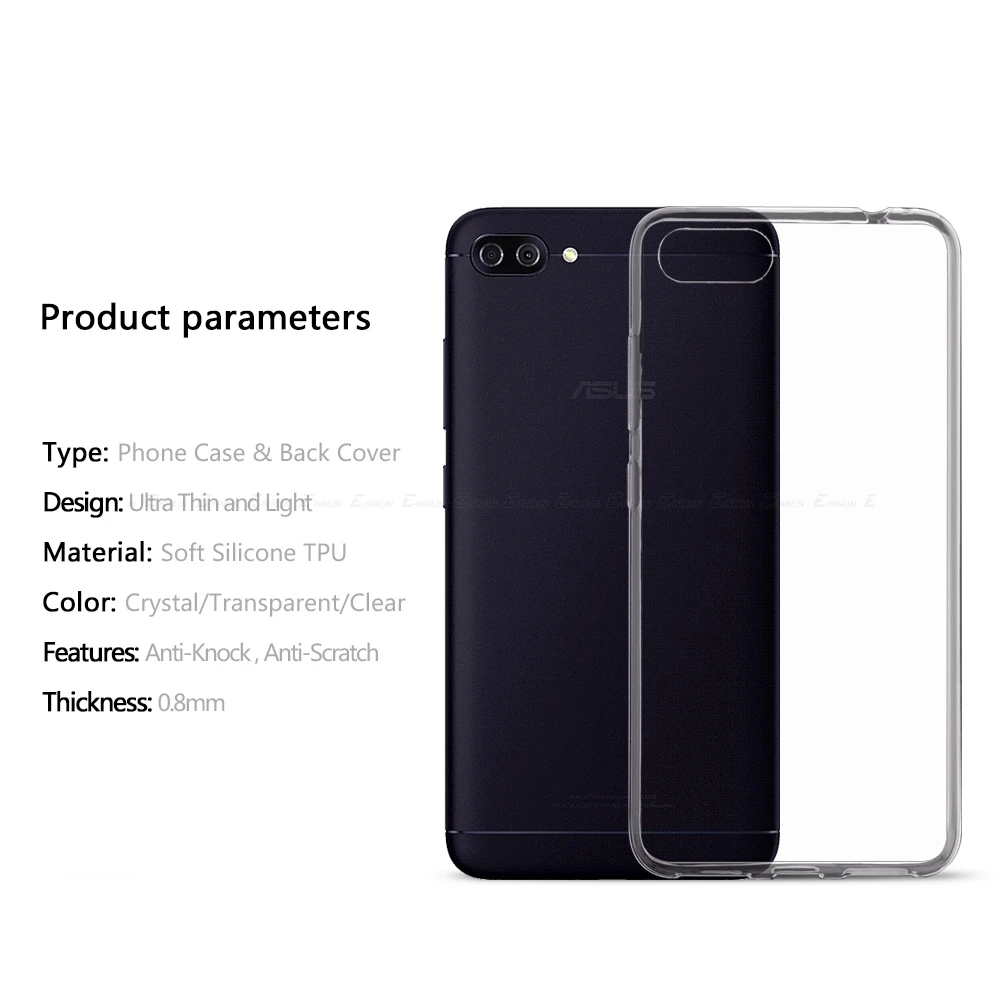 Ультратонкий Прозрачный мягкий защитный ТПУ чехол для Asus ZenFone 4 Max Plus Pro ZC554KL ZC520KL