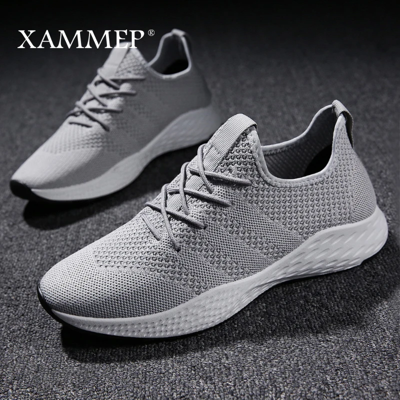 Men Casual Shoes Brand Sneakers Male Flats Slip On Mesh Loafers Breathable Big Size 45 46 Spring Autumn Xammep | Обувь