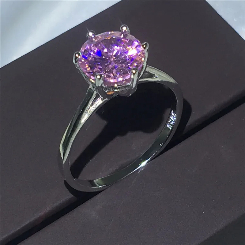 Модное кольцо 100% реальные 925 серебро обручальное кольца для мужчин и женщин 3ct