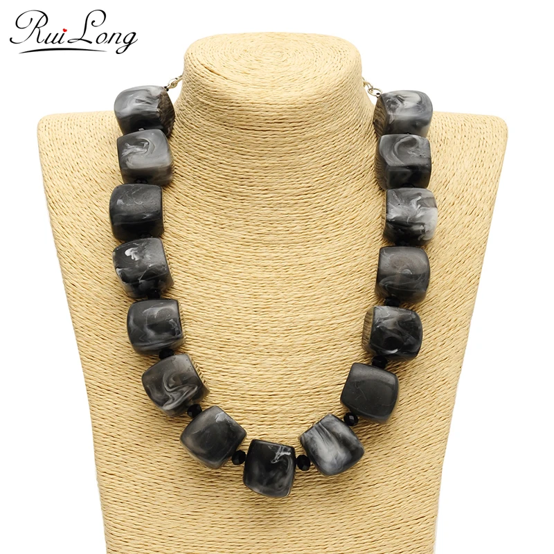 Новое поступление модное женское многоцветное акриловое ожерелье из смолы