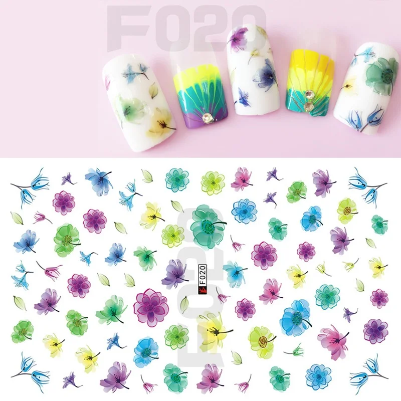 

Nail Art Sticker F001-F023 Self-sticking Nail Stickers F Series Nail Decal Self-adhesive Decoration Press on Nails Manicure NBF
