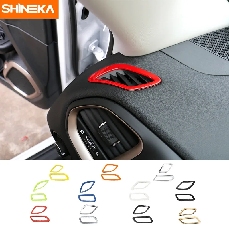 SHINEKA Car Styling Dashboard Air Conditioning Vent Outlet Decoration Frame Cover Trim for Jeep Renegade 2015+|air conditioning vent covers|dashboard
