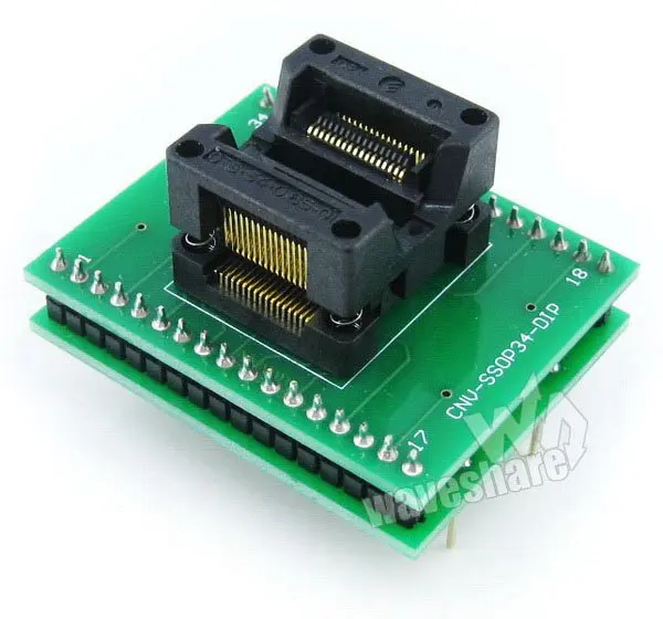 Программирующее гнездо SSOP34 к DIP34 TSSOP34 IC тестовое программируемый адаптер 0 65 шаг