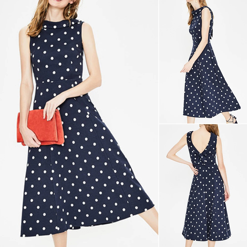 Женское платье женское Коктейльное Летнее в горошек модное Формальное
