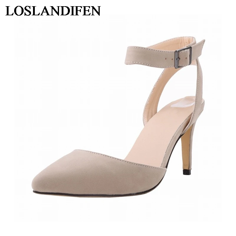 

Fashion Women Pump Sandal Sexy Pointed Toe Party High Heel Shoes Gladiator Ankle Straps Less Platform Sandals NLK-C0159