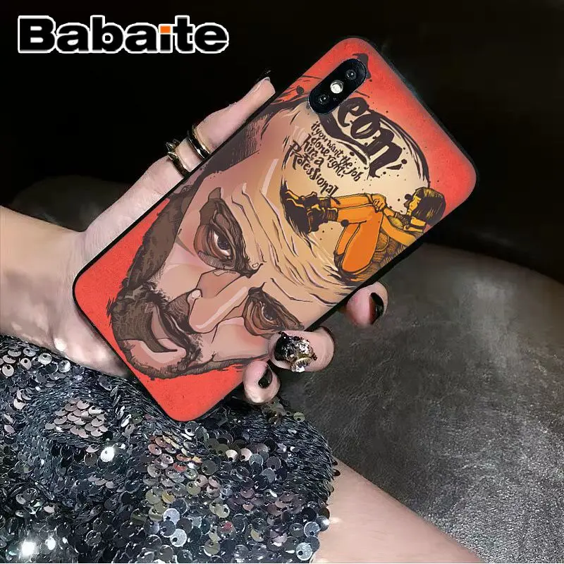 Babaite Leon Matilda Natalie Portman Movie Poster Capa чехол для телефона Shell для iPhone X XS MAX 6 6s 7 7plus 8 8Plus 5 5S SE XR - Цвет: A14