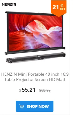 HENZIN 16:9 HD складной 120 дюймов проекционный экран ПВХ ткань проекционный экран для образования офиса домашнего кинотеатра Открытый кинотеатр