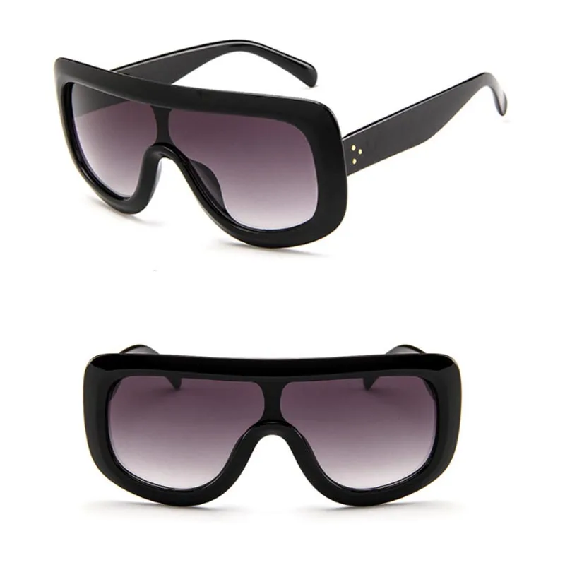 C3 ZYOMY женские очки Gafas жаба линзы UV400 очки аксессуары сиамские Солнцезащитные очки женские негабаритные большие оправы Oculos De sol - Цвет линз: C3