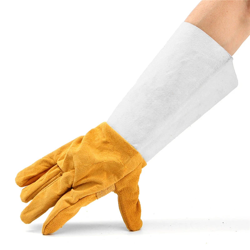 Натуральная binyeae сварки сварщиков работы мягкой натуральной кожи плюс Прихватки