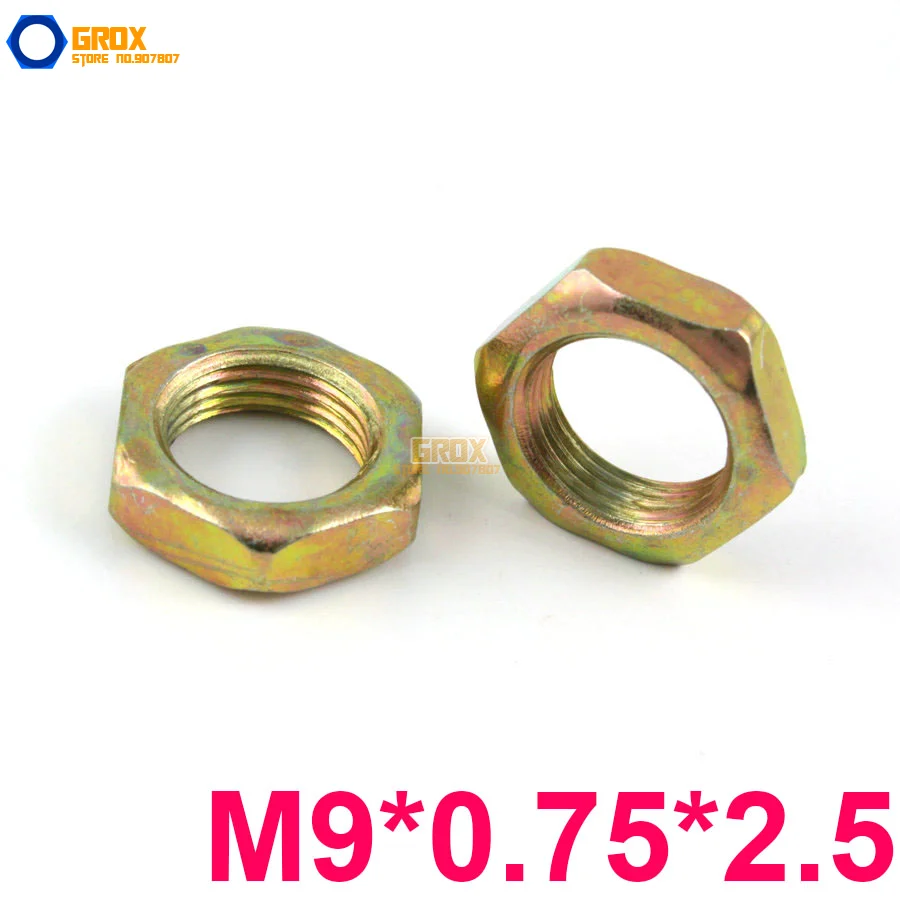 150 шт. M9 * 0 75*2 5 тонкая гайка с тонкой резьбой оцинкованная углеродистая сталь |
