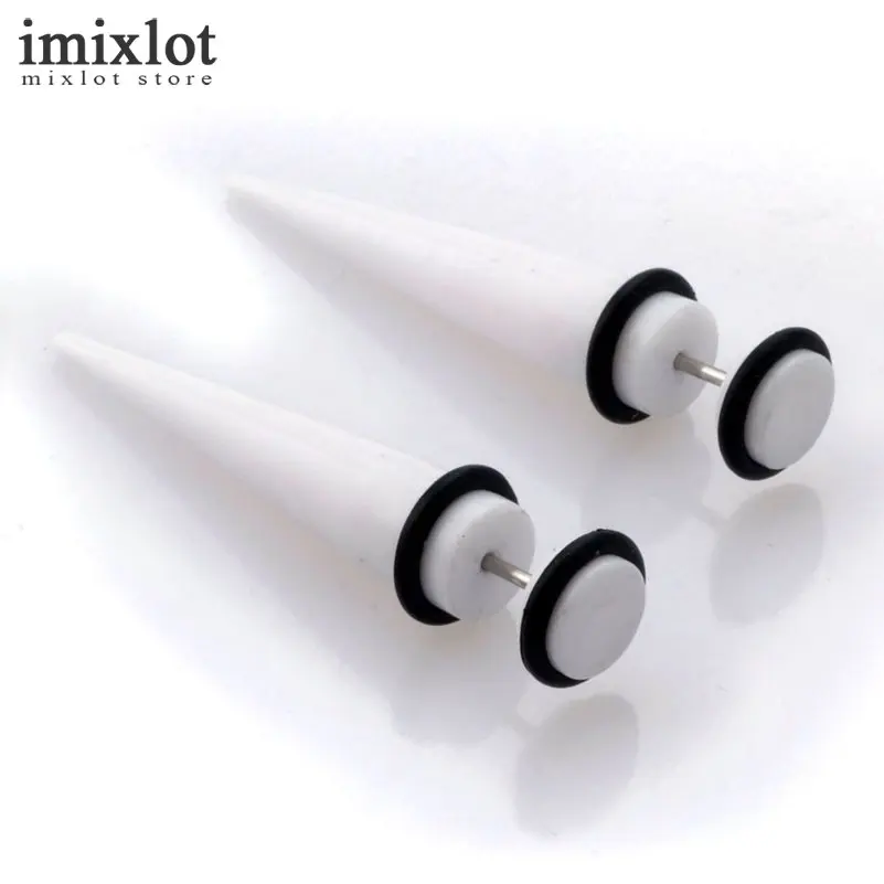 Imixlot, 2 шт., модные серьги-гвоздики, заклепки, шпилька, нержавеющая сталь, спираль, поддельные пирсинг, беруши, хрящи, трауги, пирсинг, 8 цветов
