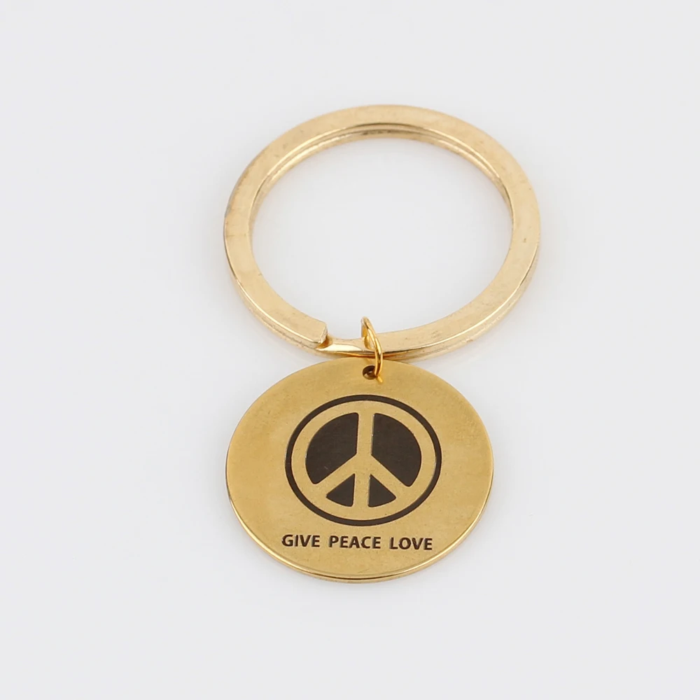 Винтажный брелок с надписью GIVE PEACE LOVE модный мужской и женский кошелек сумка