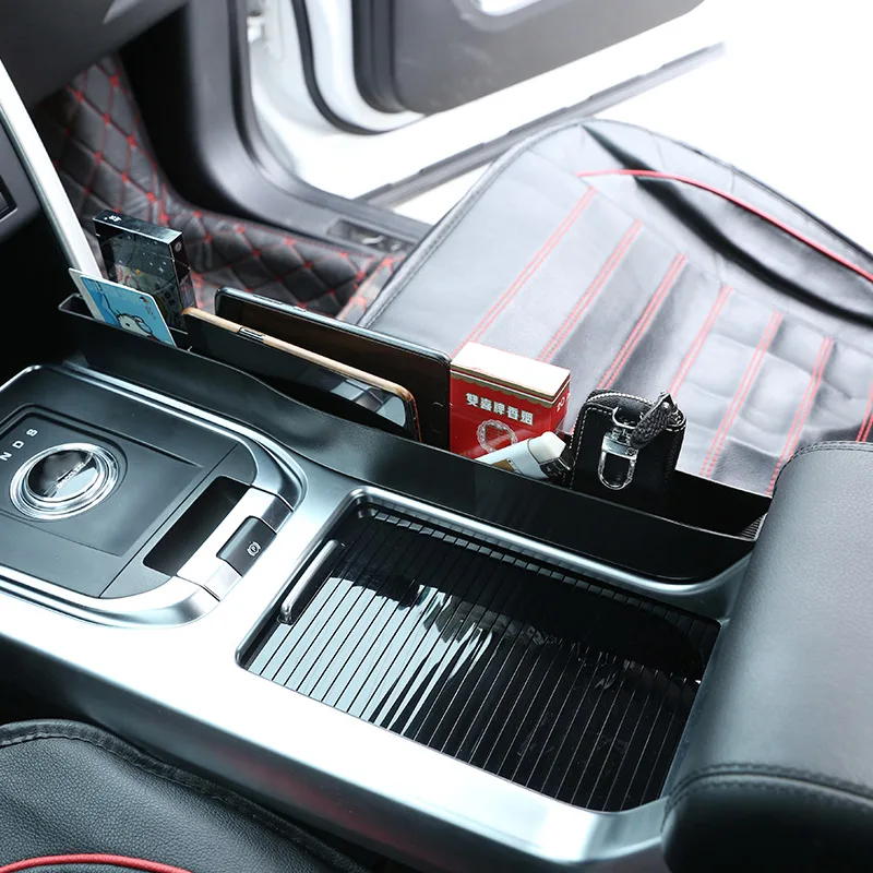 

For Land Rover Discovery Sport 2015 2016 2017 2018 Plastic Central Side Multifunction Storage Box Phone Card Tray Accessory