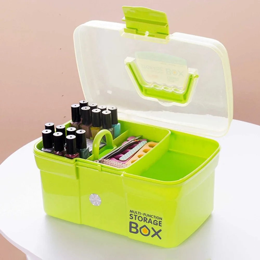 Three-storey Multicolor Double Layer Tools Multi-function Plastic Storage Box Case Nail Art Beauty Manicure Accessory Tool | Дом и сад
